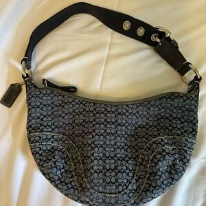 Blue signature Coach shoulder bag